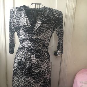 Black and White Print Dress